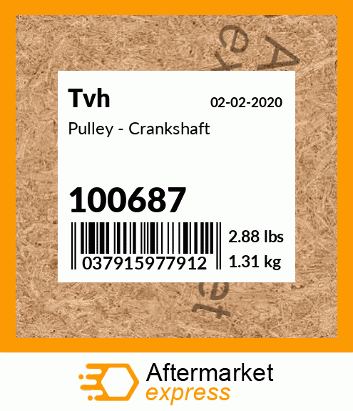 Pulley - Crankshaft 100687