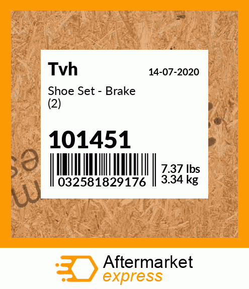 Shoe Set - Brake (2) 101451