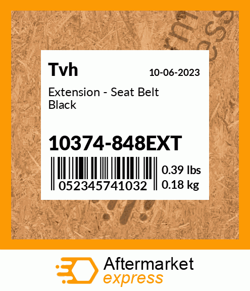 Extension - Seat Belt Black 10374-848EXT