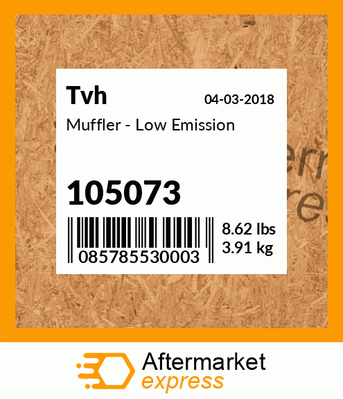 Muffler - Low Emission 105073