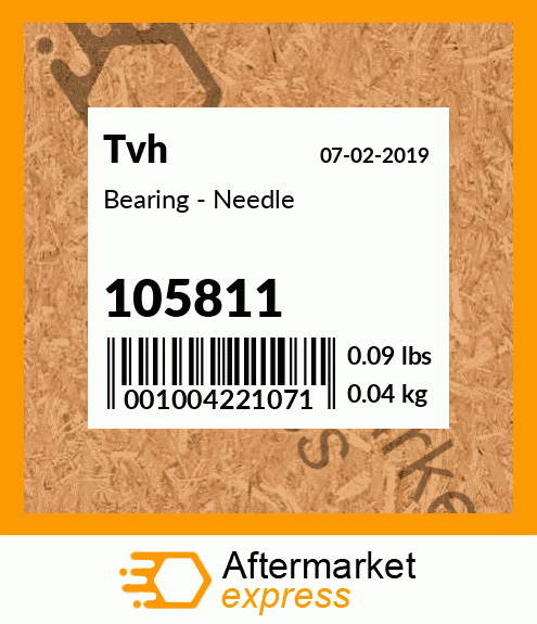 Bearing - Needle 105811