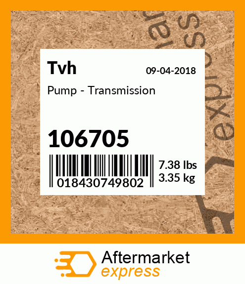 Pump - Transmission 106705