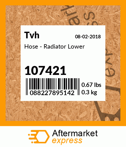 Hose - Radiator Lower 107421