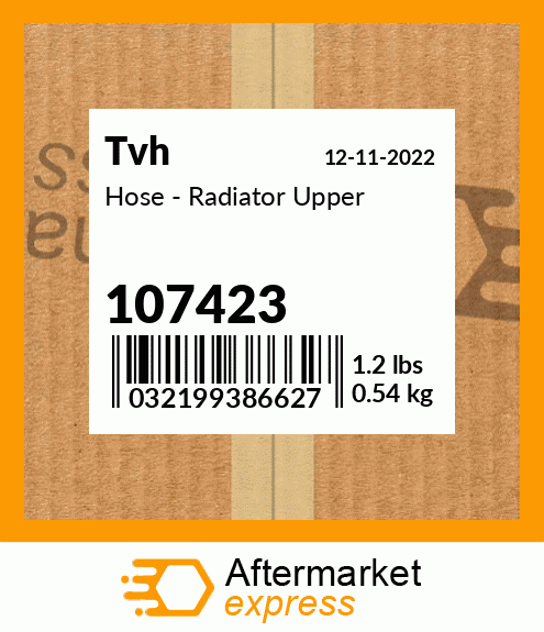 Hose - Radiator Upper 107423