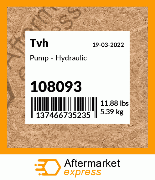 Pump - Hydraulic 108093