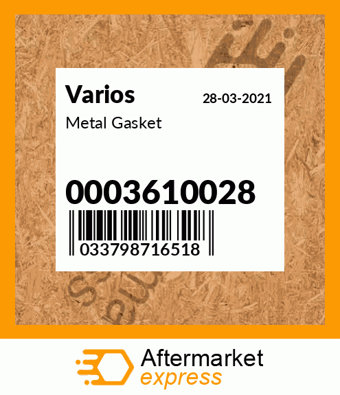 Metal Gasket 0003610028