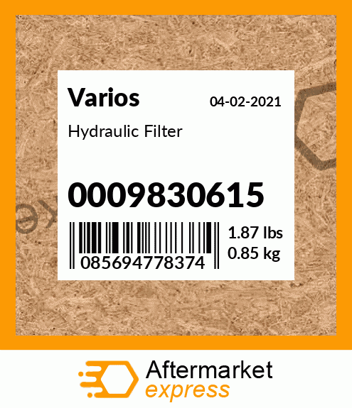 Hydraulic Filter 0009830615
