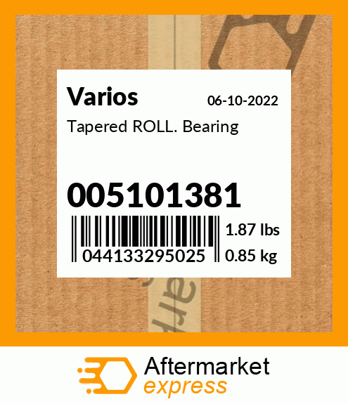 Tapered ROLL. Bearing 005101381