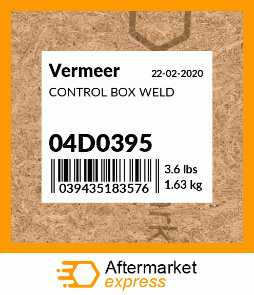 CONTROL BOX WELD 04D0395