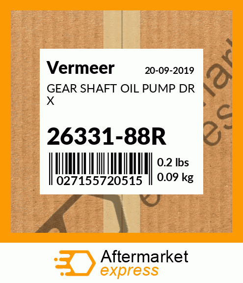 GEAR SHAFT OIL PUMP DR X 26331-88R