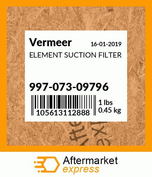 ELEMENT SUCTION FILTER 997-073-09796