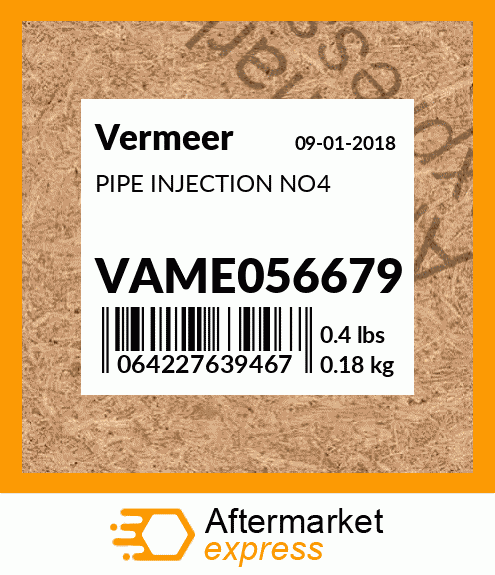 PIPE INJECTION NO4 VAME056679