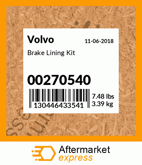 Brake Lining Kit 00270540