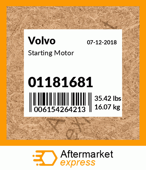 Starting Motor 01181681