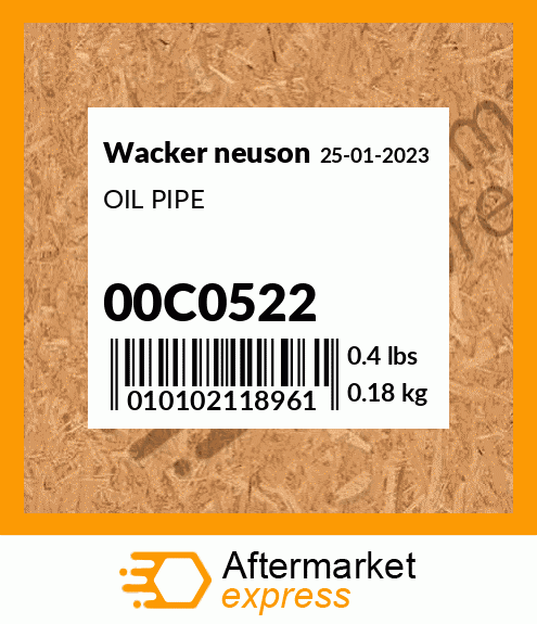 OIL PIPE 00C0522