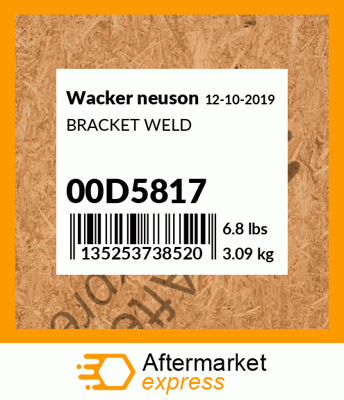 BRACKET WELD 00D5817