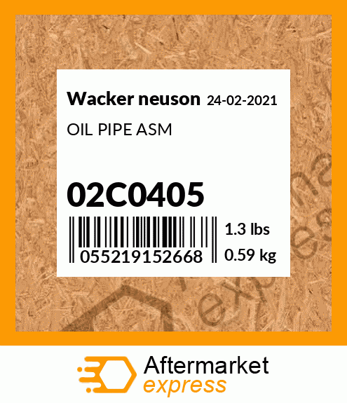 OIL PIPE ASM 02C0405
