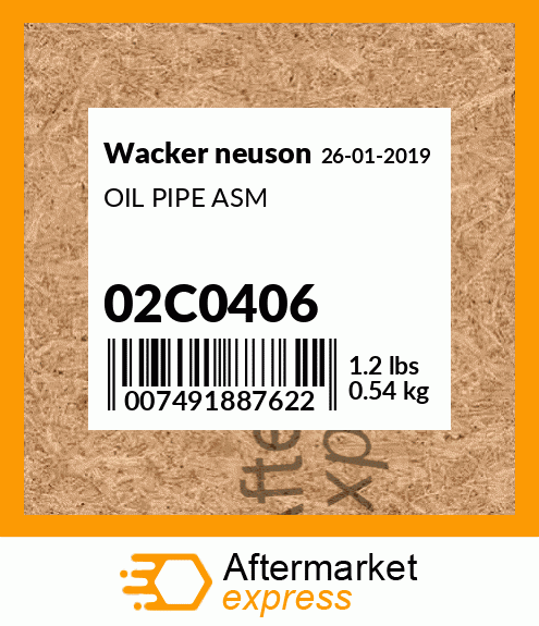 OIL PIPE ASM 02C0406