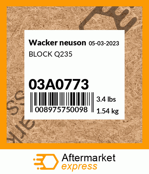 BLOCK Q235 03A0773