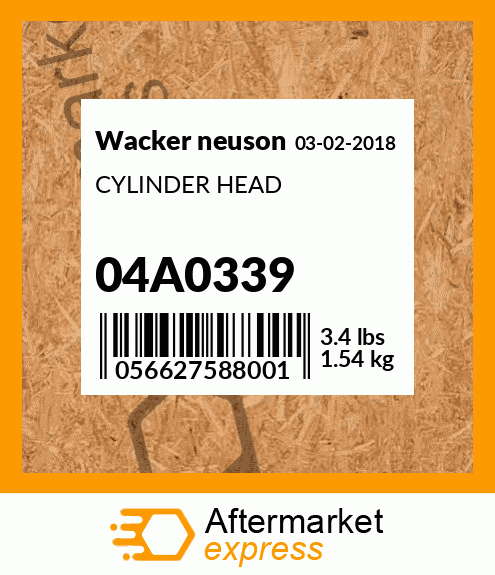 CYLINDER HEAD 04A0339