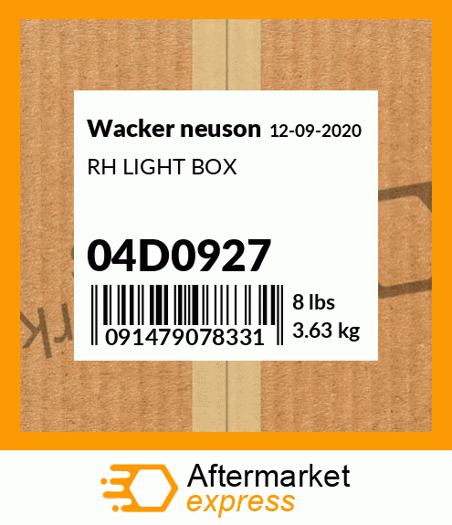 RH LIGHT BOX 04D0927
