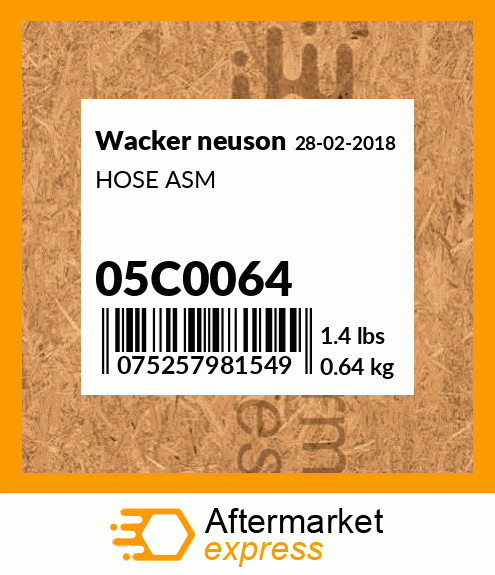 HOSE ASM 05C0064