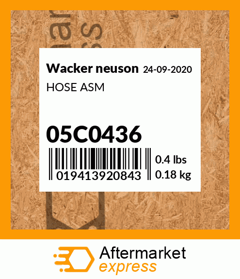 HOSE ASM 05C0436