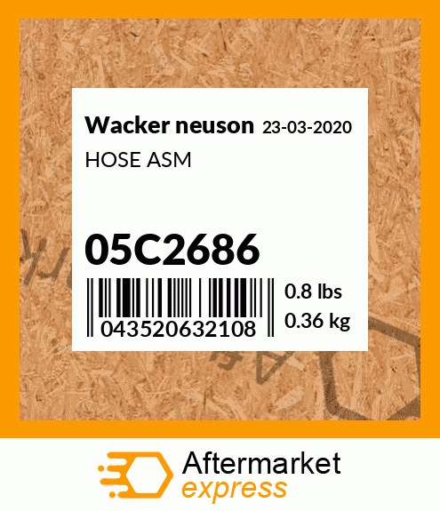 HOSE ASM 05C2686