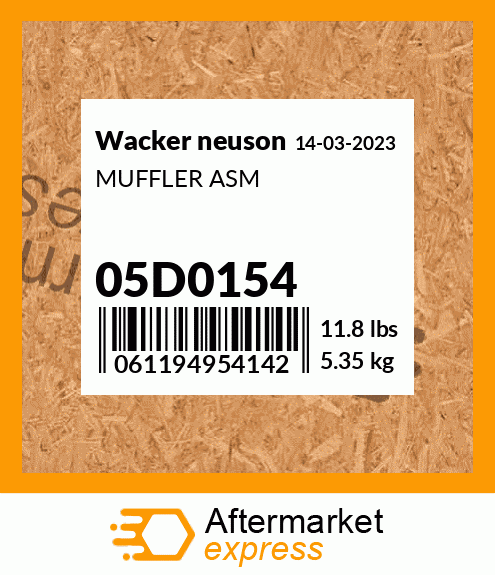 MUFFLER ASM 05D0154