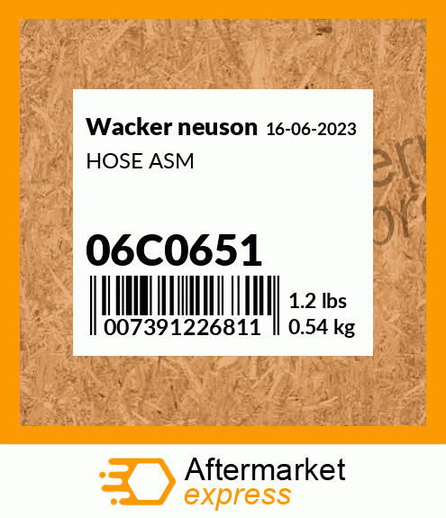 HOSE ASM 06C0651