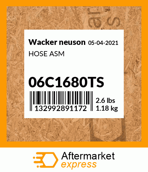 HOSE ASM 06C1680TS