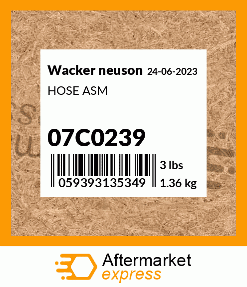 HOSE ASM 07C0239