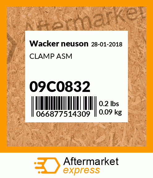 CLAMP ASM 09C0832