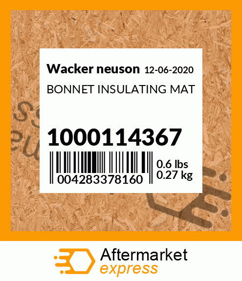BONNET INSULATING MAT 1000114367