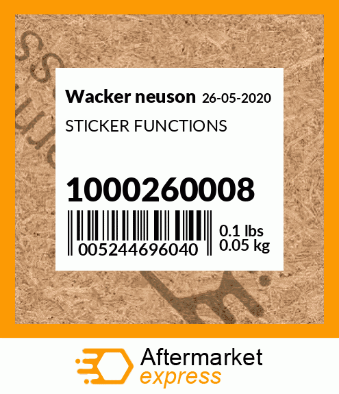 STICKER FUNCTIONS 1000260008