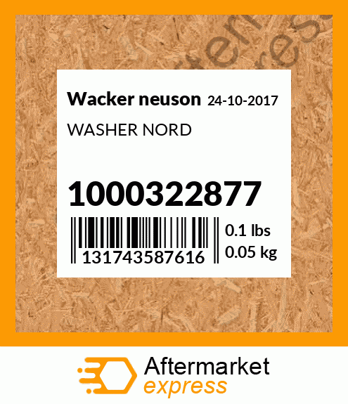 WASHER NORD 1000322877