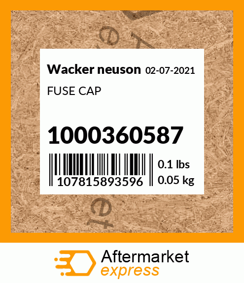 FUSE CAP 1000360587