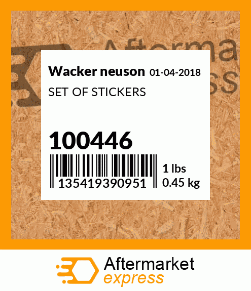 SET OF STICKERS 100446
