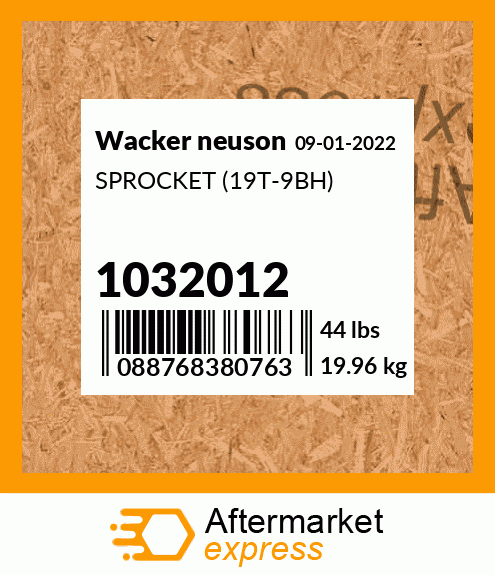 SPROCKET (19T-9BH) 1032012