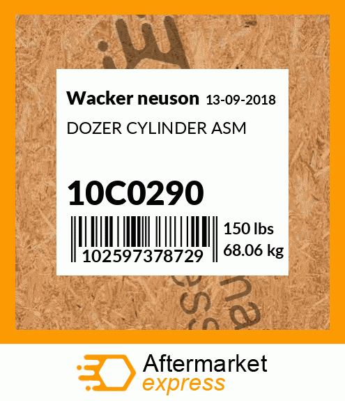 DOZER CYLINDER ASM 10C0290