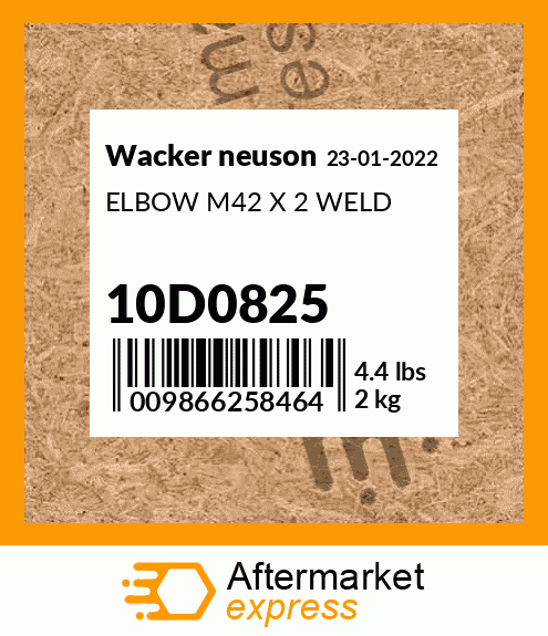 ELBOW M42 X 2 WELD 10D0825