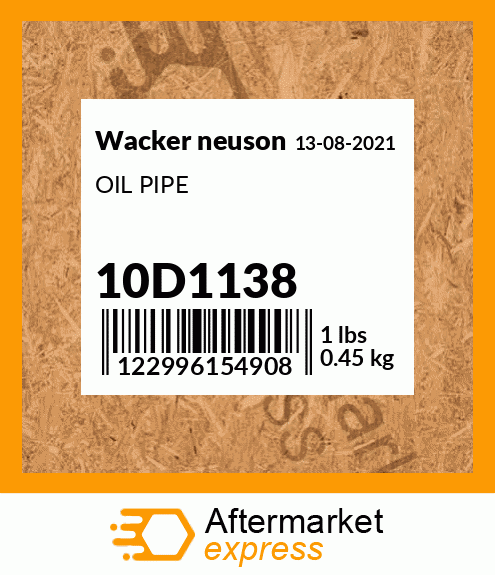OIL PIPE 10D1138