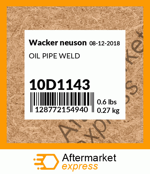 OIL PIPE WELD 10D1143