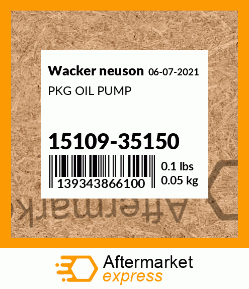 PKG OIL PUMP 15109-35150