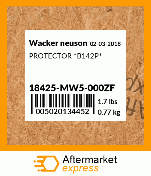 PROTECTOR *B142P* 18425-MW5-000ZF