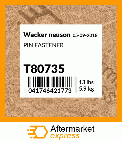 PIN FASTENER T80735