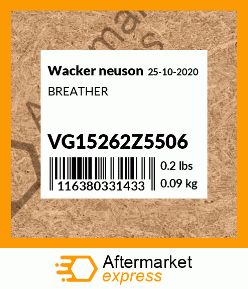 BREATHER VG15262Z5506