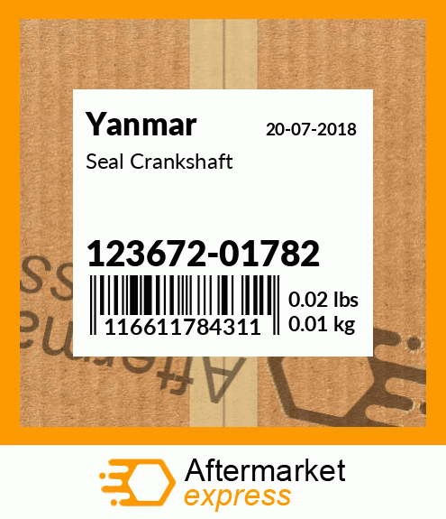 Seal Crankshaft 123672-01782