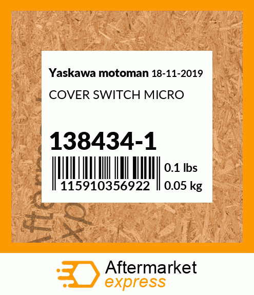 COVER SWITCH MICRO 138434-1