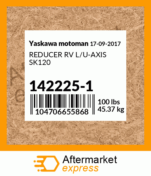 REDUCER RV L/U-AXIS SK120 142225-1